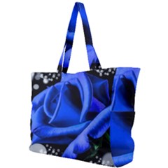 Blue Rose Bloom Blossom Simple Shoulder Bag by Wegoenart