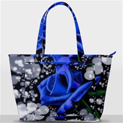 Blue Rose Bloom Blossom Back Pocket Shoulder Bag  by Wegoenart