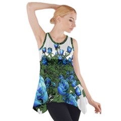 Flower Roses Rose Nature Bouquet Side Drop Tank Tunic by Wegoenart