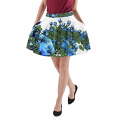 Flower Roses Rose Nature Bouquet A-line Pocket Skirt by Wegoenart