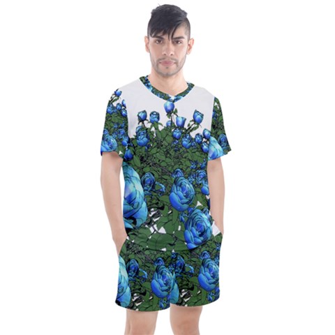 Flower Roses Rose Nature Bouquet Men s Mesh Tee And Shorts Set by Wegoenart