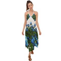 Flower Roses Rose Nature Bouquet Halter Tie Back Dress  by Wegoenart