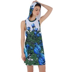 Flower Roses Rose Nature Bouquet Racer Back Hoodie Dress by Wegoenart