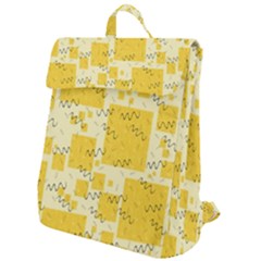 Party Confetti Yellow Squares Flap Top Backpack by Wegoenart