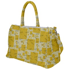 Party Confetti Yellow Squares Duffel Travel Bag by Wegoenart