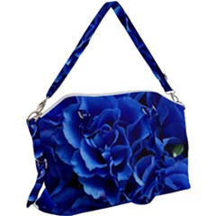 Blue Rose Flower Plant Romance Canvas Crossbody Bag by Wegoenart