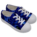 Blue Rose Flower Plant Romance Kids  Low Top Canvas Sneakers View3