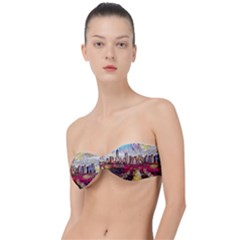 New York Skyline Manhattan City Classic Bandeau Bikini Top  by Wegoenart