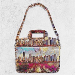 New York Skyline Manhattan City Macbook Pro 13  Shoulder Laptop Bag  by Wegoenart