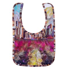 New York Skyline Manhattan City Baby Bib by Wegoenart