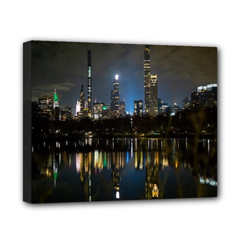 New York Night Central Park Skyscrapers Skyline Canvas 10  X 8  (stretched) by Wegoenart