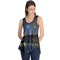 New York Night Central Park Skyscrapers Skyline Sleeveless Tunic by Wegoenart