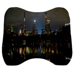 New York Night Central Park Skyscrapers Skyline Velour Head Support Cushion by Wegoenart