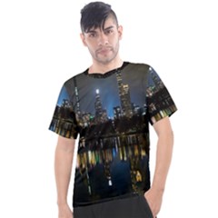 New York Night Central Park Skyscrapers Skyline Men s Sport Top by Wegoenart