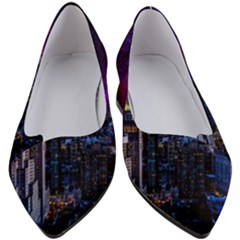 New York Manhattan Skyline Cityscape Downtown Women s Block Heels  by Wegoenart