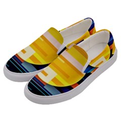 Background Abstract Horizon Men s Canvas Slip Ons by Ravend