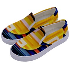 Background Abstract Horizon Kids  Canvas Slip Ons by Ravend