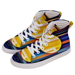 Background Abstract Horizon Men s Hi-top Skate Sneakers by Ravend