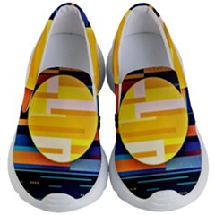 Background Abstract Horizon Kids Lightweight Slip Ons by Ravend