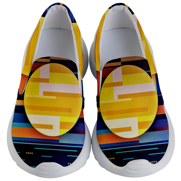 Background Abstract Horizon Kids Lightweight Slip Ons