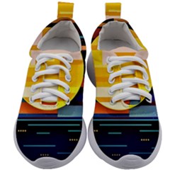 Background Abstract Horizon Kids Athletic Shoes by Ravend