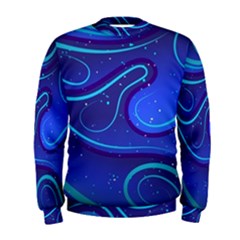 Wavy Abstract Blue Men s Sweatshirt by Ravend