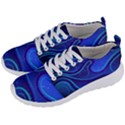 Wavy Abstract Blue Men s Lightweight Sports Shoes View2