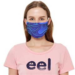 Wavy Abstract Blue Cloth Face Mask (adult) by Ravend