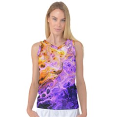 Conceptual Abstract Painting Acrylic Women s Basketball Tank Top by Ravend