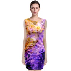 Conceptual Abstract Painting Acrylic Classic Sleeveless Midi Dress by Ravend