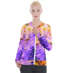 Conceptual Abstract Painting Acrylic Casual Zip Up Jacket by Ravend