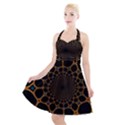 Fractal Abstract Web Art Digital Halter Party Swing Dress  View1