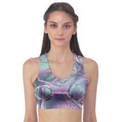 Illustration Fractal Pattern Modern Art Digital Sports Bra by Ravend