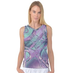 Illustration Fractal Pattern Modern Art Digital Women s Basketball Tank Top by Ravend