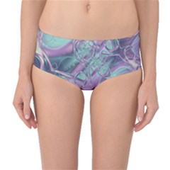 Illustration Fractal Pattern Modern Art Digital Mid-waist Bikini Bottoms by Ravend