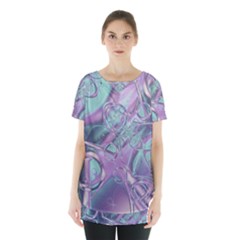 Illustration Fractal Pattern Modern Art Digital Skirt Hem Sports Top by Ravend