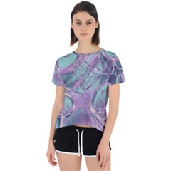 Illustration Fractal Pattern Modern Art Digital Open Back Sport Tee by Ravend