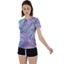 Illustration Fractal Pattern Modern art Digital Back Circle Cutout Sports Tee View1