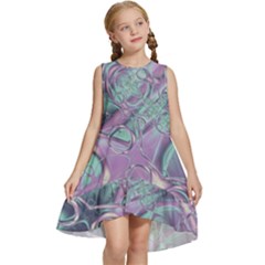 Illustration Fractal Pattern Modern Art Digital Kids  Frill Swing Dress by Ravend