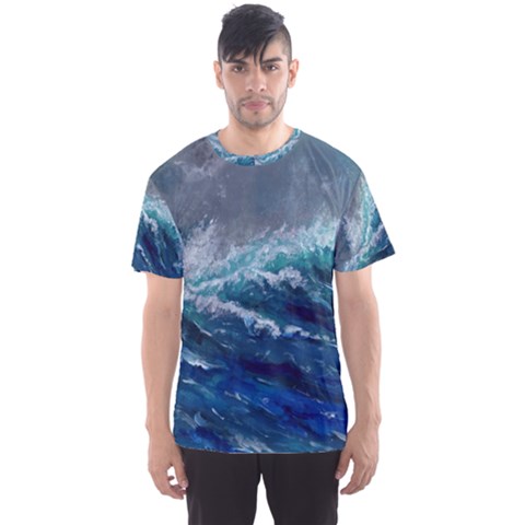 Waves Sea Sky Wave Men s Sport Mesh Tee by Ravend