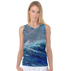 Waves Sea Sky Wave Women s Basketball Tank Top by Ravend