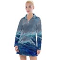 Waves Sea Sky Wave Women s Long Sleeve Casual Dress View1