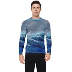 Waves Sea Sky Wave Men s Long Sleeve Rash Guard by Ravend