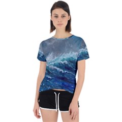 Waves Sea Sky Wave Open Back Sport Tee by Ravend