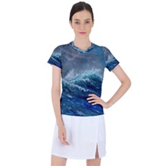 Waves Sea Sky Wave Women s Sports Top by Ravend