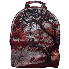 Tree Red Nature Abstract Mood Mini Full Print Backpack by Ravend