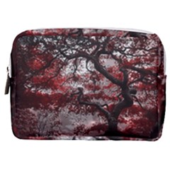 Tree Red Nature Abstract Mood Make Up Pouch (medium) by Ravend