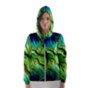 Fractal Art Pattern Abstract Women s Hooded Windbreaker View1