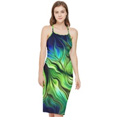 Fractal Art Pattern Abstract Bodycon Cross Back Summer Dress by Ravend