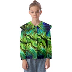 Fractal Art Pattern Abstract Kids  Peter Pan Collar Blouse by Ravend